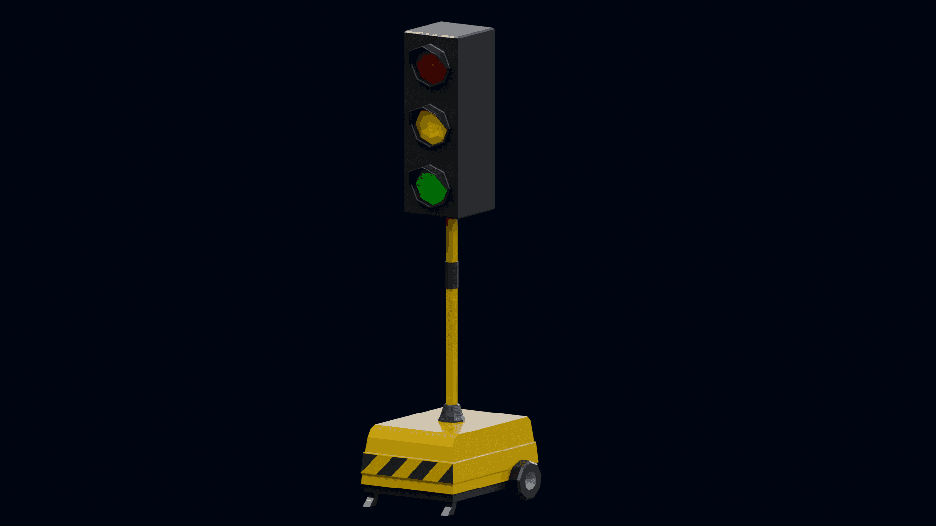 Low Poly Road Props Pack – Traffic Barriers, Signs & Construction Assets - 3D Model Thumbnail 17
