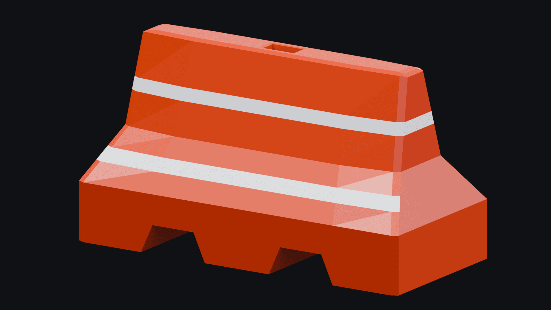 Low Poly Road Props Pack – Traffic Barriers, Signs & Construction Assets - 3D Model Thumbnail 4