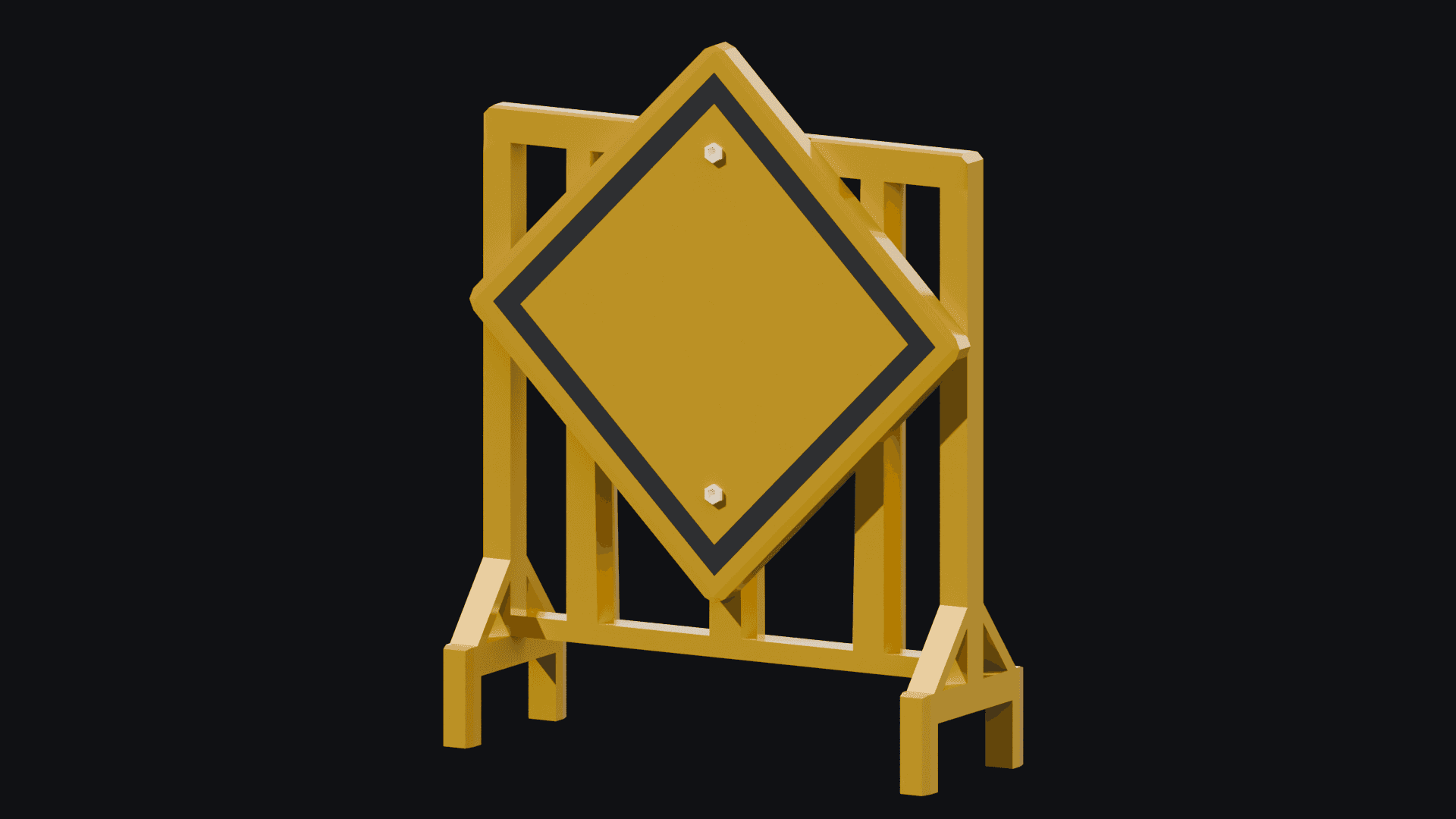 Low Poly Road Props Pack – Traffic Barriers, Signs & Construction Assets - 3D Model Thumbnail 13