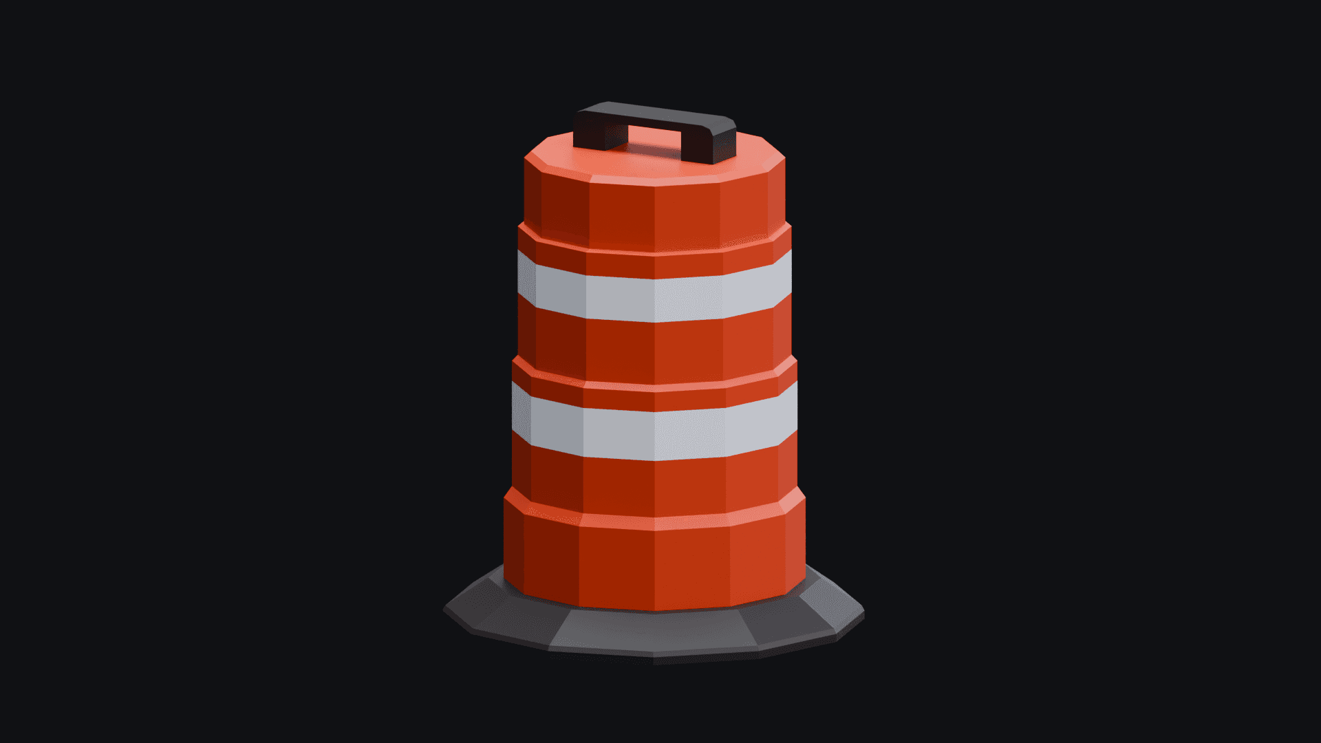 Low Poly Road Props Pack – Traffic Barriers, Signs & Construction Assets - 3D Model Thumbnail 5
