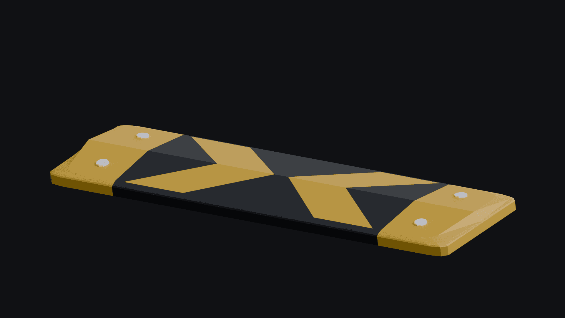 Low Poly Speed Bump 3D Model – Stylized Road Barrier Asset for Games